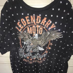 LF rhinestone oversized tshirt